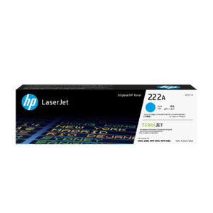 HP 222A Cyan Original LaserJet Toner Cartridge packaging